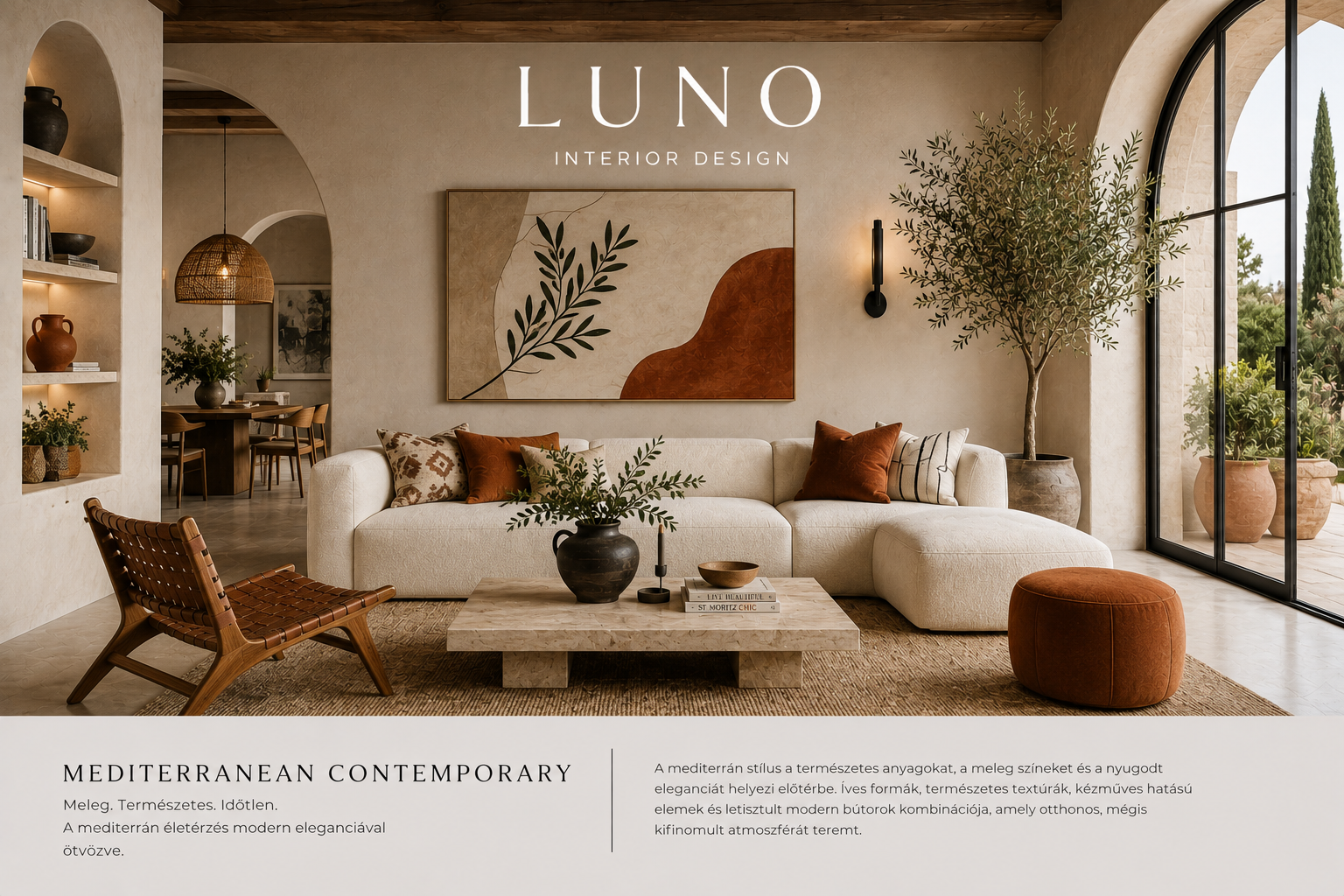 Mediterranean Contemporary enteriőr referencia
